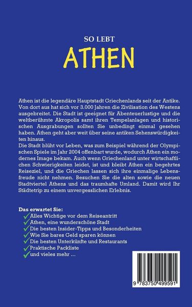 Produktbild: So lebt Athen: Der perfekte Reisef&uuml;hrer f&uuml;r einen unvergesslichen Aufenthalt in Athen inkl. Insider-Tipps, Tipps zum Geldsparen und Packliste