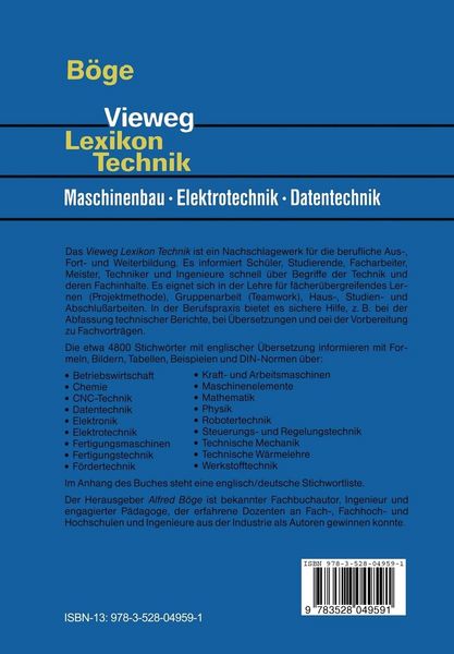 Produktbild: Vieweg Lexikon Technik