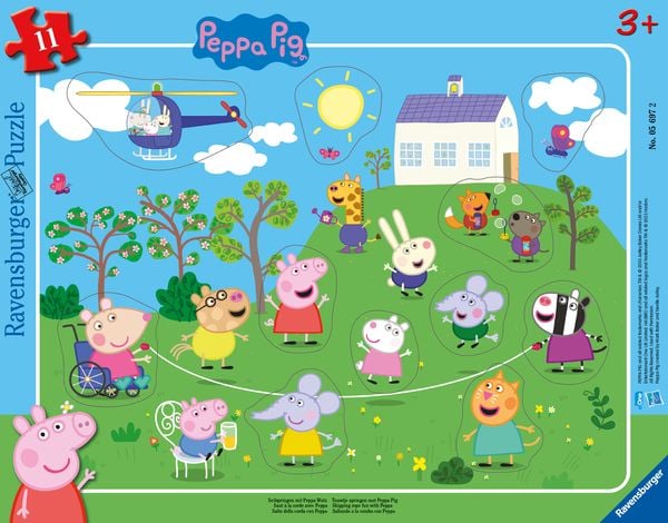 Ravensburger - Peppa Pig - Seilspringen mit Peppa Wutz, 11 Teile
