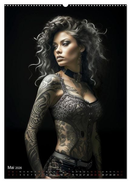Produktbild: Tattoo Kunst auf der Haut (Wandkalender 2026 DIN A2 hoch), CALVENDO Monatskalender