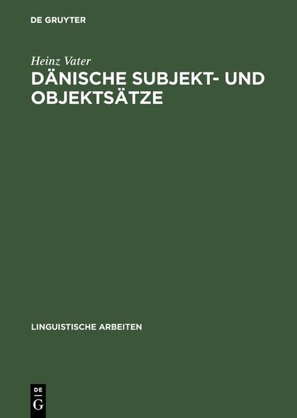 Produktbild: D&auml;nische Subjekt- und Objekts&auml;tze