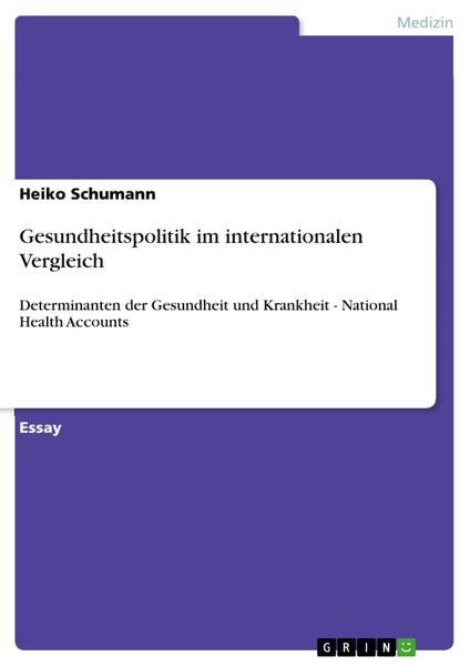 Produktbild: Gesundheitspolitik im internationalen Vergleich
