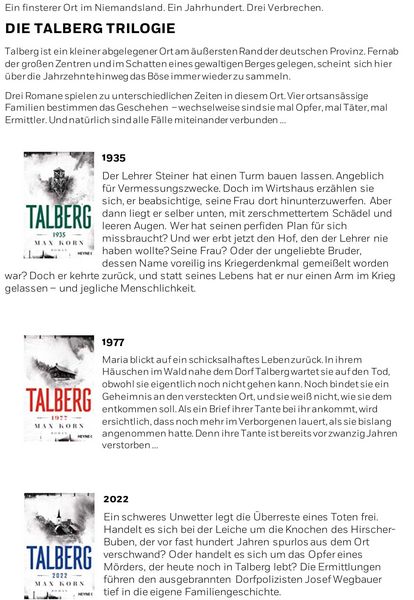 Produktbild: Talberg 1935