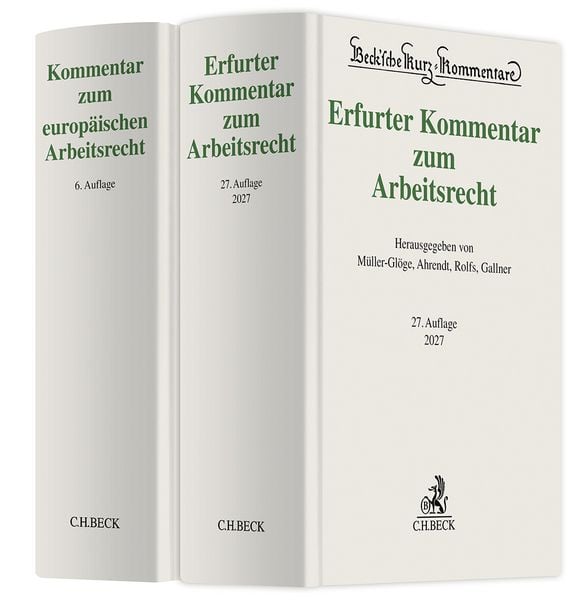 Produktbild: Erfurter Kommentar zum Arbeitsrecht und Kommentar zum europ&auml;ischen Arbeitsrecht