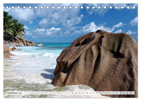 Produktbild: Seychellen - Paradies im Indischen Ozean (Tischkalender 2026 DIN A5 quer), CALVENDO Monatskalender