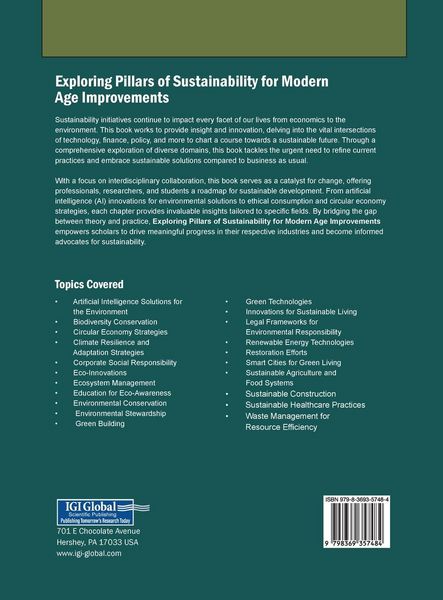 Produktbild: Exploring Pillars of Sustainability for Modern Age Improvements