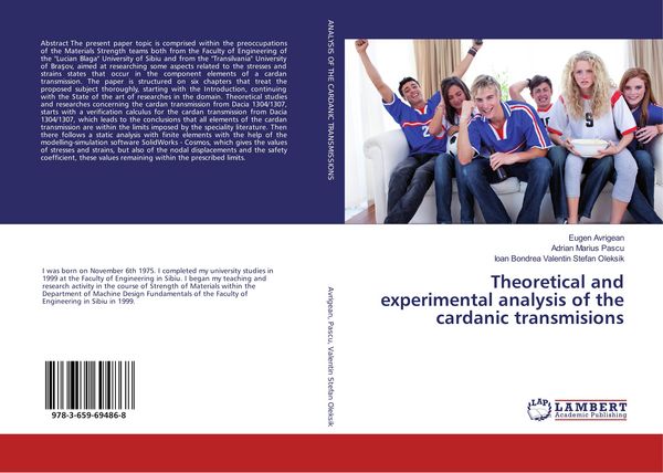 Produktbild: Theoretical and experimental analysis of the cardanic transmisions