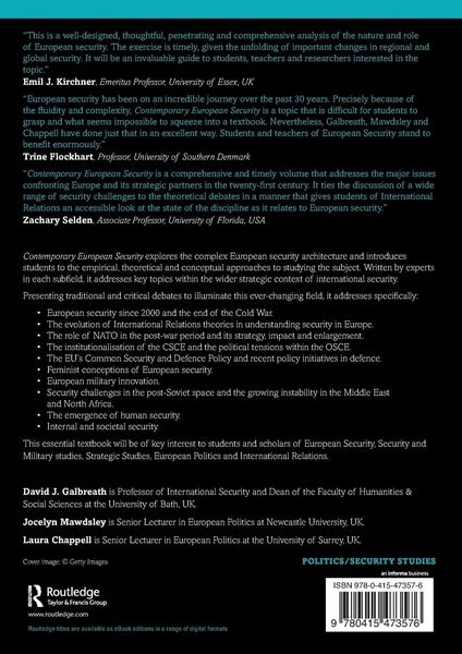 Produktbild: Contemporary European Security