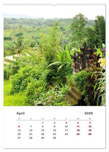 Produktbild: Reiseimpressionen durch Bali (hochwertiger Premium Wandkalender 2026 DIN A2 hoch), Kunstdruck in Hochglanz