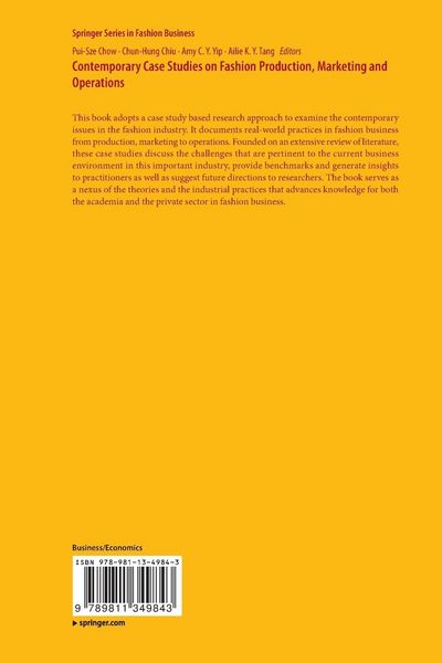 Produktbild: Contemporary Case Studies on Fashion Production, Marketing and Operations