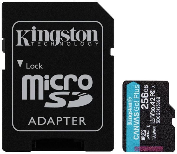 Kingston Canvas Go! Plus SD-Karte 256GB Class 10 UHS-I inkl. SD-Adapter