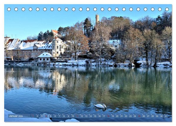 Produktbild: Landsberg am Lech - Die liebenswerte und romantische Stadt am Fluss (Tischkalender 2026 DIN A5 quer), CALVENDO Monatskalender