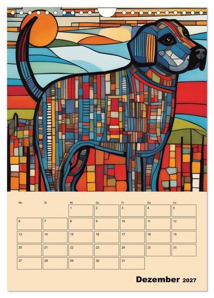 Produktbild: Farbenfrohe Tiermalerei (Wandkalender 2027 DIN A4 hoch), CALVENDO Monatskalender