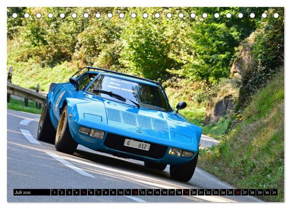 Produktbild: Italienische Oldtimer am Berg (Tischkalender 2026 DIN A5 quer), CALVENDO Monatskalender