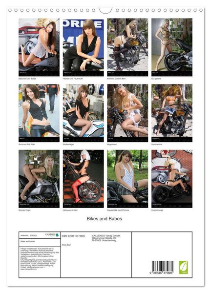 Produktbild: Bikes and Babes (Wandkalender 2026 DIN A3 hoch), CALVENDO Monatskalender
