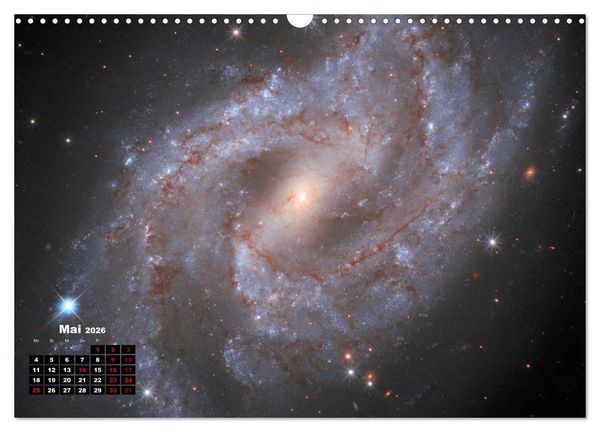 Produktbild: Hubble - 35 Jahre atemberaubende Aufnahmen (Wandkalender 2026 DIN A3 quer), CALVENDO Monatskalender