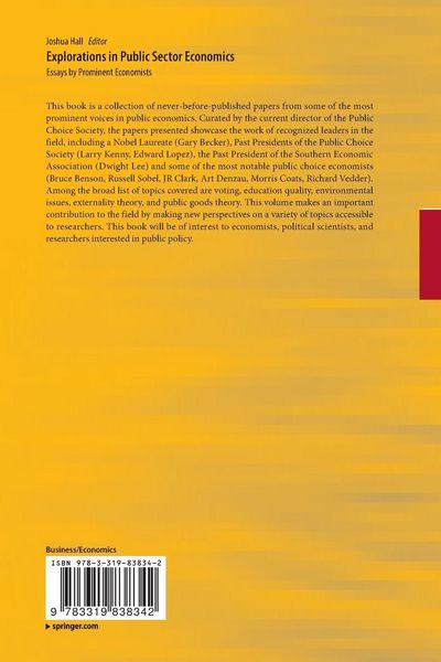 Produktbild: Explorations in Public Sector Economics