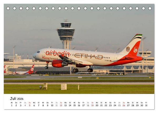 Produktbild: Airliner in M&uuml;nchen / 2026 (Tischkalender 2026 DIN A5 quer), CALVENDO Monatskalender