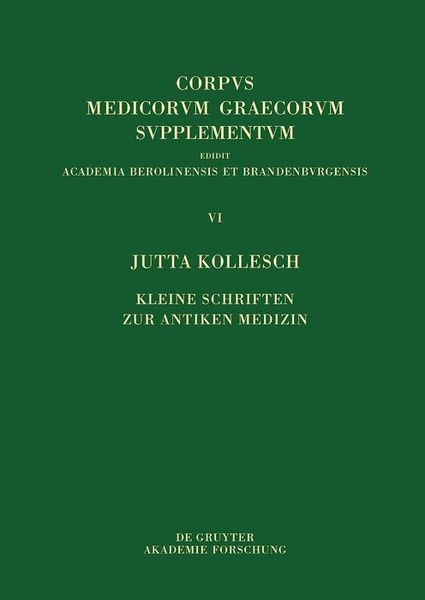Produktbild: Kleine Schriften zur antiken Medizin