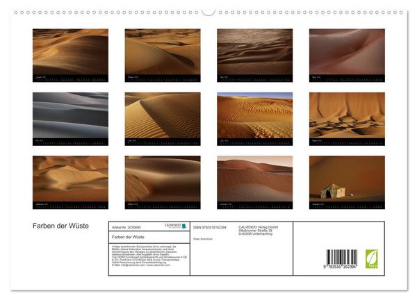 Produktbild: Farben der W&uuml;ste (hochwertiger Premium Wandkalender 2026 DIN A2 quer), Kunstdruck in Hochglanz