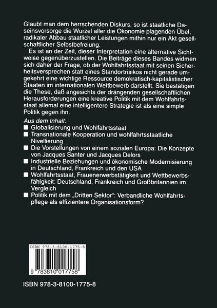 Produktbild: Standortrisiko Wohlfahrtsstaat?