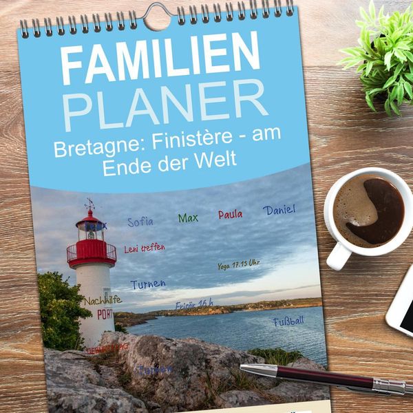 Produktbild: Familienplaner 2026 - Bretagne: Finist&egrave;re - am Ende der Welt mit 5 Spalten (Wandkalender, 21 x 45 cm) CALVENDO