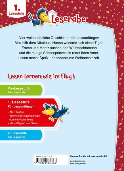 Produktbild: Leserabe Sonderausgaben - Die sch&ouml;nsten Erstlesegeschichten Weihnachten