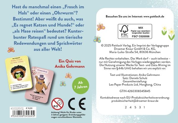 Produktbild: Mein tierisches Sprichw&ouml;rter-Quiz