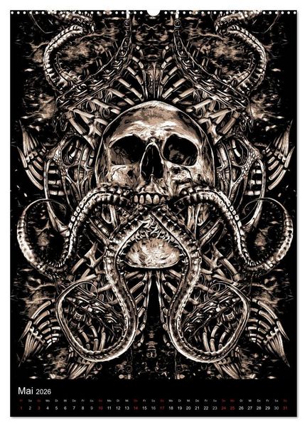 Produktbild: BLOODBOY/ HORROR ILLUSTRATION V1 (Wandkalender 2026 DIN A2 hoch), CALVENDO Monatskalender