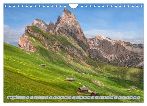 Produktbild: Dolomiten, Alpenparadies im Norden Italiens (Wandkalender 2026 DIN A4 quer), CALVENDO Monatskalender