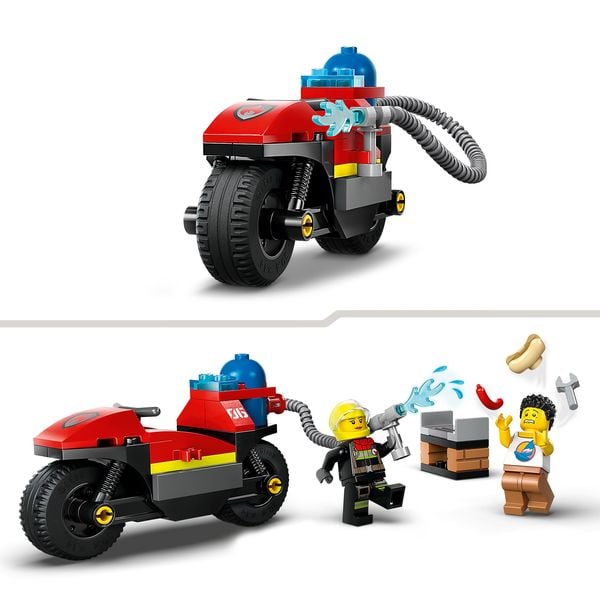 LEGO City 60410 Feuerwehrmotorrad, Feuerwehr-Spielzeug mit Motorrad