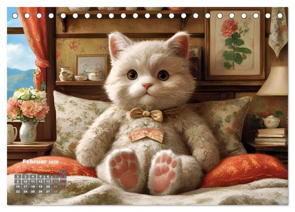 Produktbild: Kuscheliges & Knuddeliges (Tischkalender 2026 DIN A5 quer), CALVENDO Monatskalender