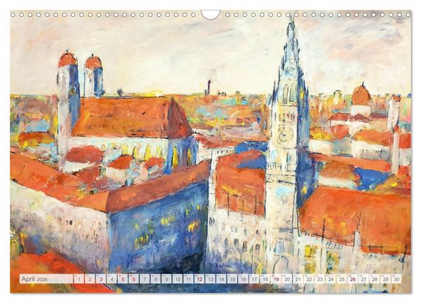 Produktbild: Oberbayern in Farbe - Gemalte Bilder vom Alpenrand (Wandkalender 2026 DIN A3 quer), CALVENDO Monatskalender