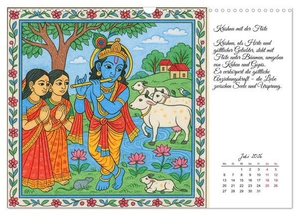 Produktbild: G&ouml;tterwelten des Hinduismus (Wandkalender 2026 DIN A3 quer), CALVENDO Monatskalender
