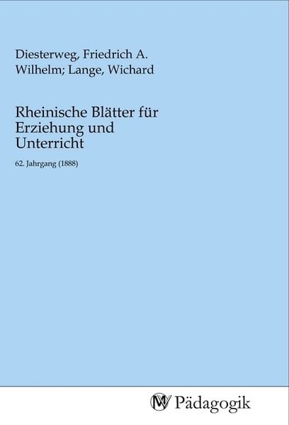 Produktbild: Rheinische Bl&auml;tter f&uuml;r Erziehung und Unterricht