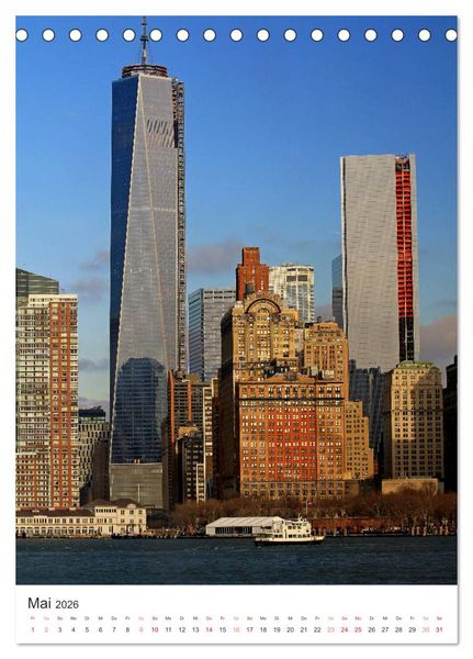 Produktbild: New York - sehenswertes Manhattan bei Tag und Nacht (Tischkalender 2026 DIN A5 hoch), CALVENDO Monatskalender