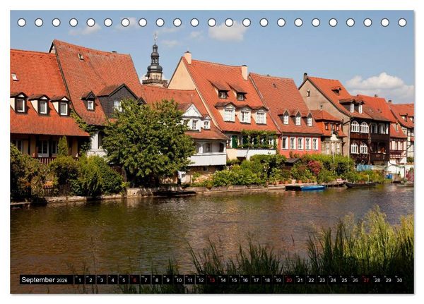 Produktbild: Die Altstadt von Bamberg (Tischkalender 2026 DIN A5 quer), CALVENDO Monatskalender