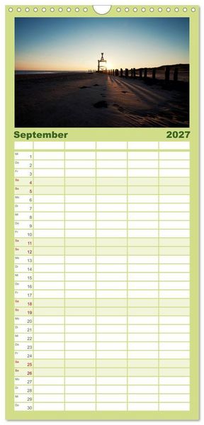 Produktbild: Familienplaner 2027 - Wangerooge &ndash; Eine Perle in der Nordsee. mit 5 Spalten (Wandkalender, 21 x 45 cm) CALVENDO