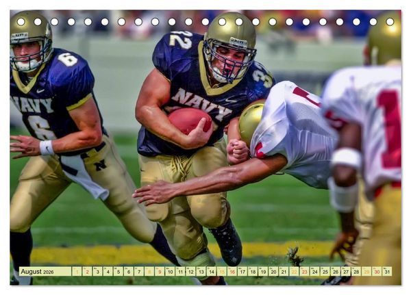 Produktbild: American Football - Taktik und Athletik (Tischkalender 2026 DIN A5 quer), CALVENDO Monatskalender
