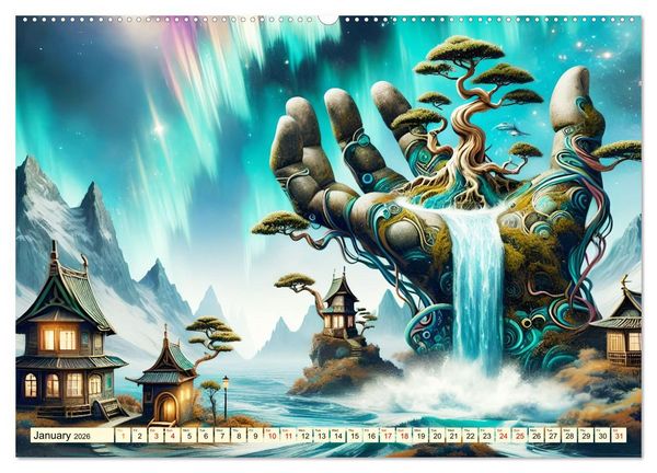 Produktbild: Nature Genesis - The hand of life (High Quality Premium Wall Calendar 2026 DIN A2 landscape),CALVENDO 12 Month Wall Calendar