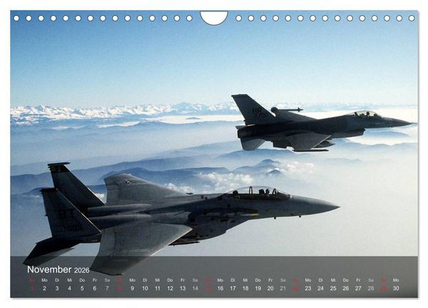 Produktbild: Luftwaffe. Kampfflugzeuge der USA (Wandkalender 2026 DIN A4 quer), CALVENDO Monatskalender