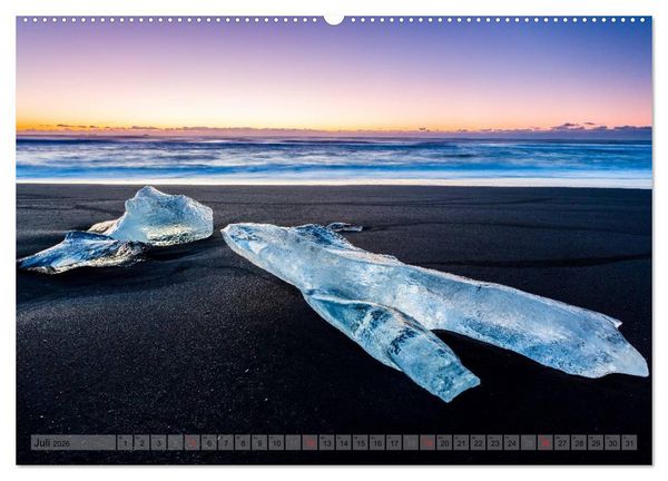 Produktbild: Island im Winter (hochwertiger Premium Wandkalender 2026 DIN A2 quer), Kunstdruck in Hochglanz