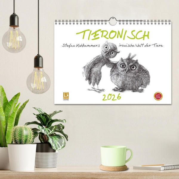 Produktbild: TIERONISCH (Wandkalender 2026 DIN A4 quer), CALVENDO Monatskalender