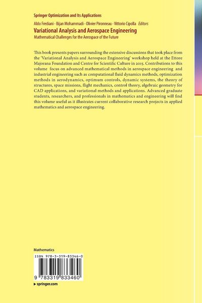 Produktbild: Variational Analysis and Aerospace Engineering