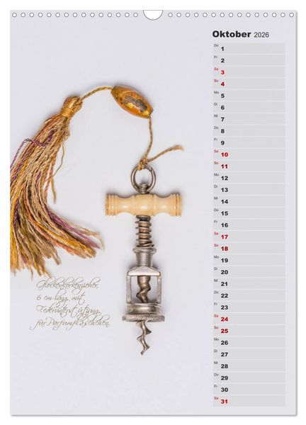 Produktbild: Emotionale Momente: Korkenzieher - geniales Alltagswerkzeug. Planer. (Wandkalender 2026 DIN A3 hoch), CALVENDO Monatskalender