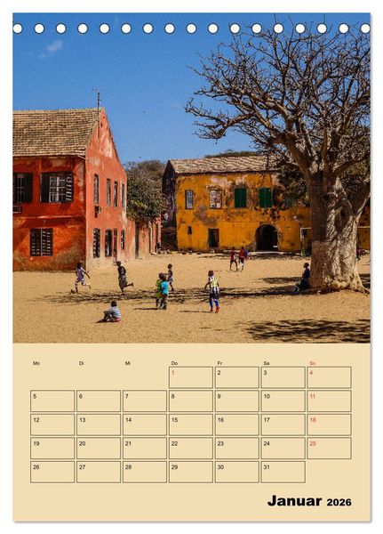 Produktbild: Lebendiges Westafrika - Mauretanien, Senegal, Guinea, Bissau (Tischkalender 2026 DIN A5 hoch), CALVENDO Monatskalender