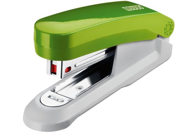 Produktbild: Heftger&auml;t E 15 fresh, bis 15 Blatt fresh gr&uuml;n/grau, Oberlademechanik