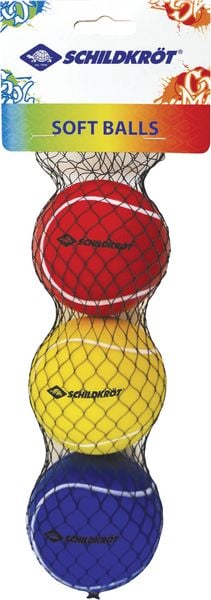 Produktbild: Softb&auml;lle, 3 St&uuml;ck Meshbag, (rot, gelb, blau)