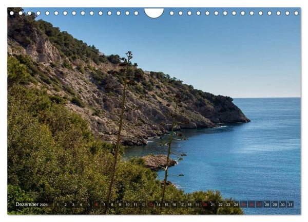 Produktbild: Ibiza K&uuml;ste, Buchten und Str&auml;nde (Wandkalender 2026 DIN A4 quer), CALVENDO Monatskalender