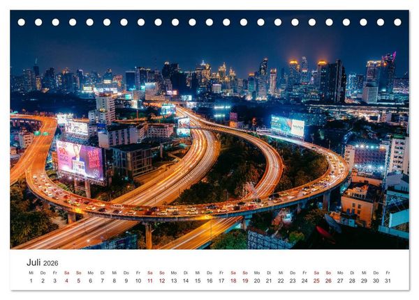 Produktbild: Bangkok - Die spektakul&auml;re Hauptstadt von Thailand. (Tischkalender 2026 DIN A5 quer), CALVENDO Monatskalender